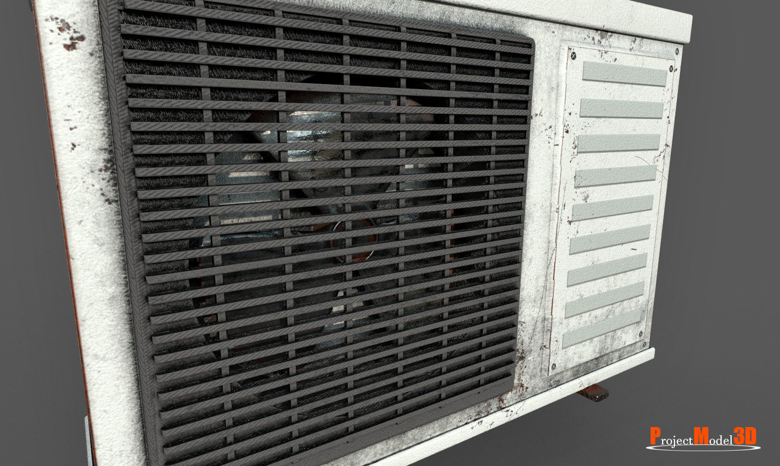 Air Conditioner  Version 001 Low-poly 3D model_4