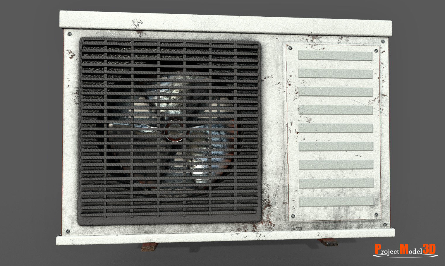 Air Conditioner  Version 001 Low-poly 3D model_3