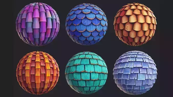 Stylized Roof Materials Texture
