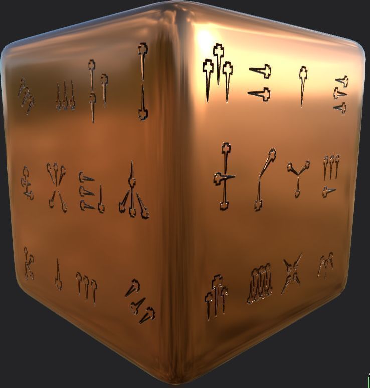 Ancient Magical Scripts set Height map Alpha Brushes decals Texture_17