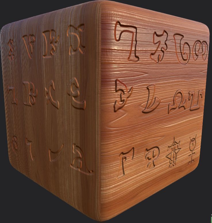 Ancient Magical Scripts set Height map Alpha Brushes decals Texture_30