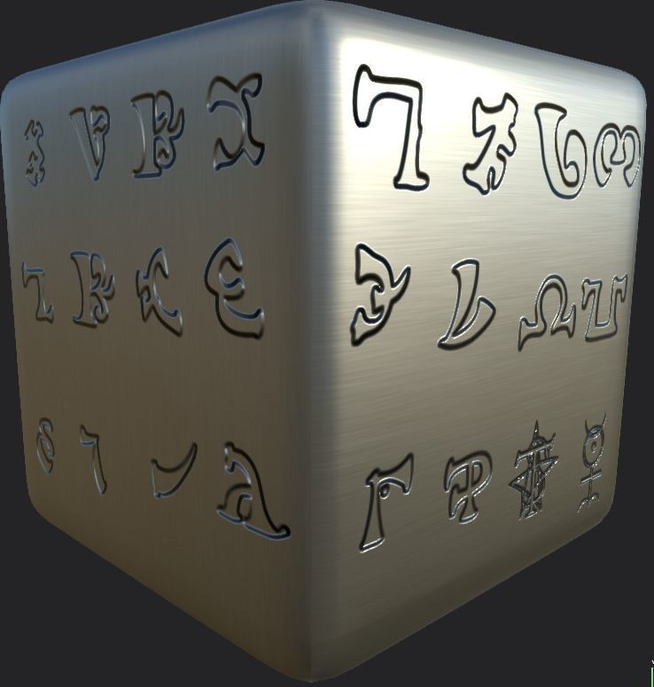 Ancient Magical Scripts set Height map Alpha Brushes decals Texture_21