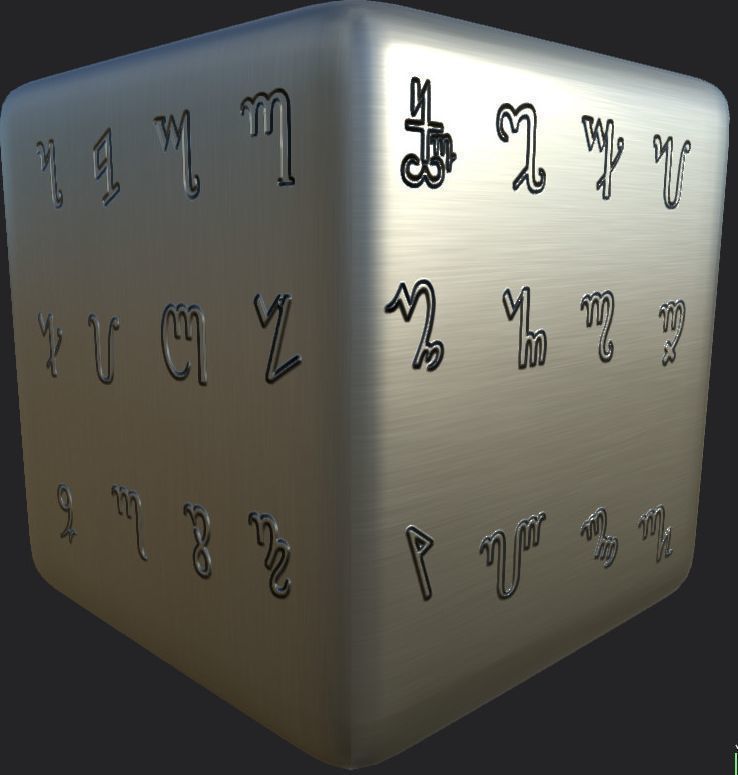 Ancient Magical Scripts set Height map Alpha Brushes decals Texture_52