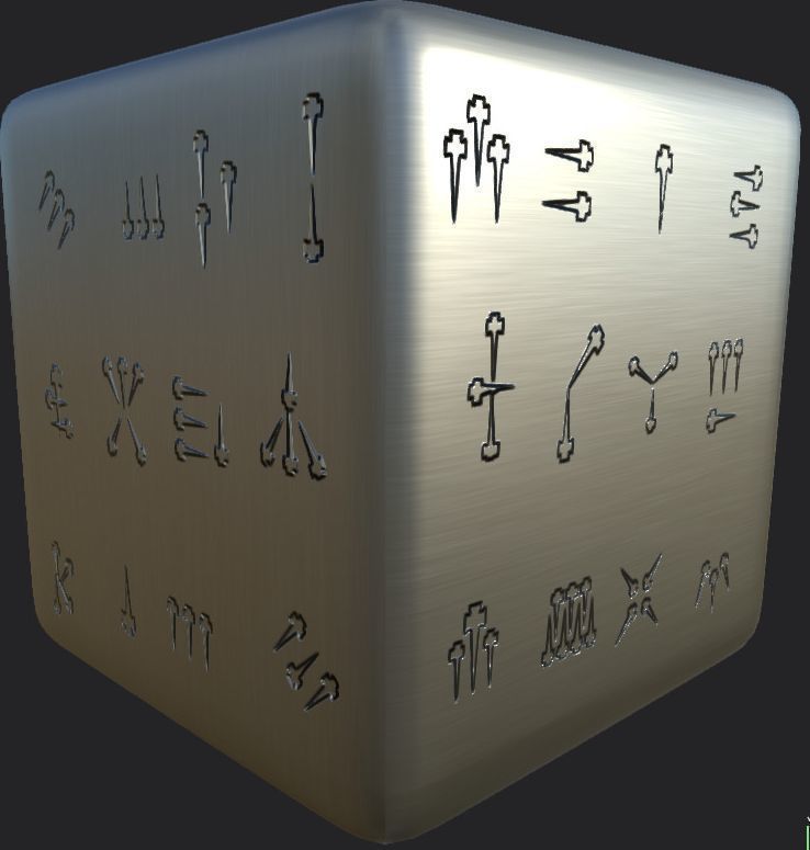 Ancient Magical Scripts set Height map Alpha Brushes decals Texture_18