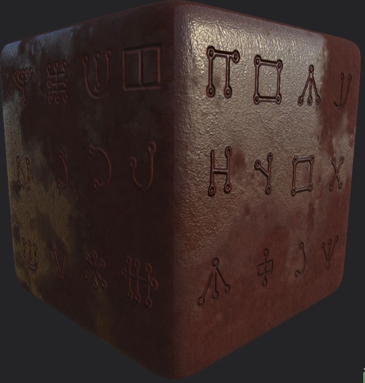 Ancient Magical Scripts set Height map Alpha Brushes decals Texture_40