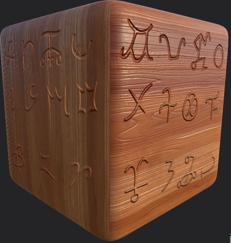 Ancient Magical Scripts set Height map Alpha Brushes decals Texture_22