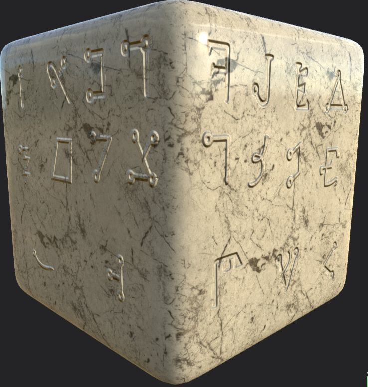 Ancient Magical Scripts set Height map Alpha Brushes decals Texture_47