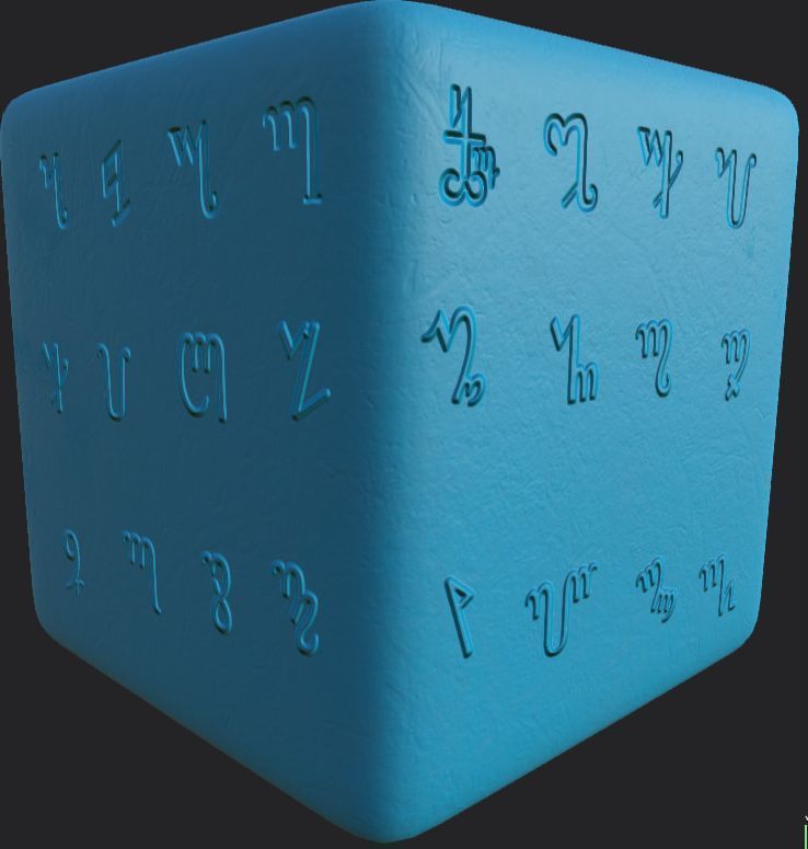 Ancient Magical Scripts set Height map Alpha Brushes decals Texture_56