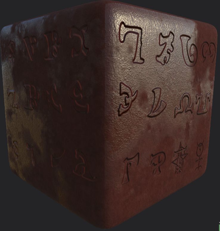 Ancient Magical Scripts set Height map Alpha Brushes decals Texture_25