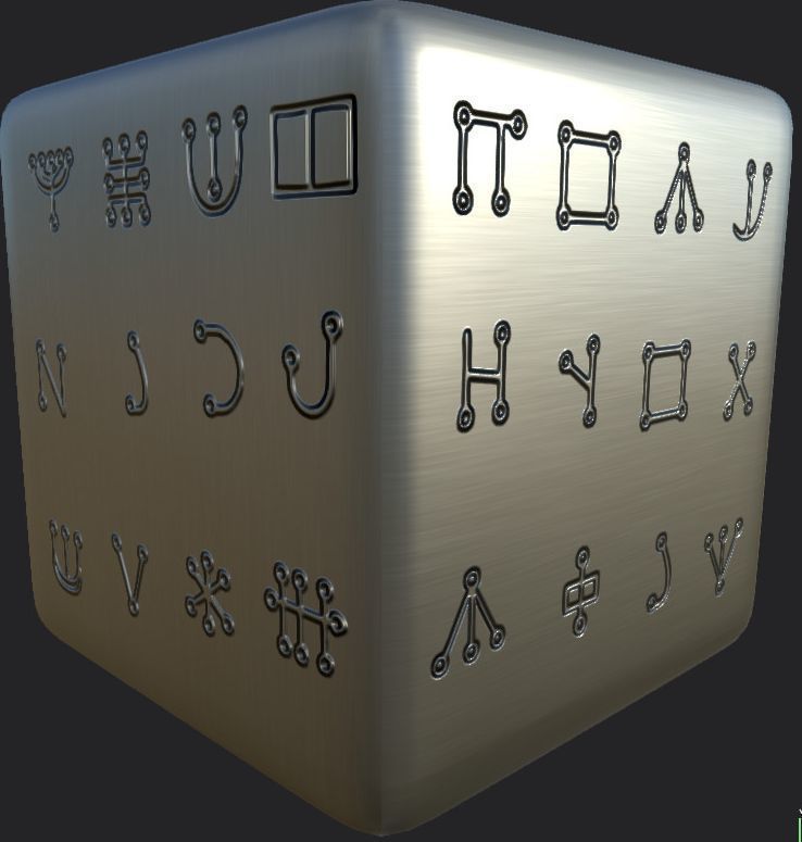 Ancient Magical Scripts set Height map Alpha Brushes decals Texture_36