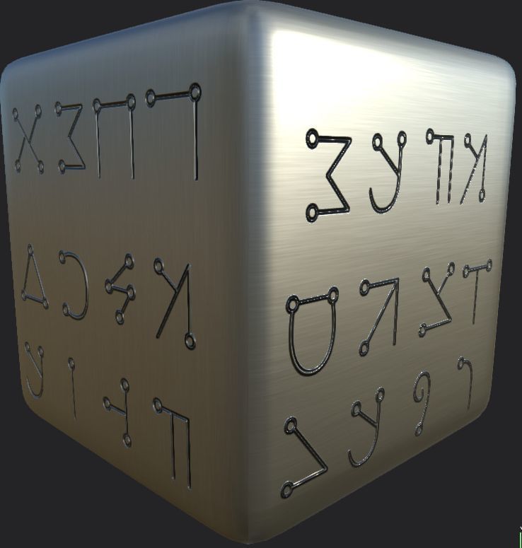 Ancient Magical Scripts set Height map Alpha Brushes decals Texture_8