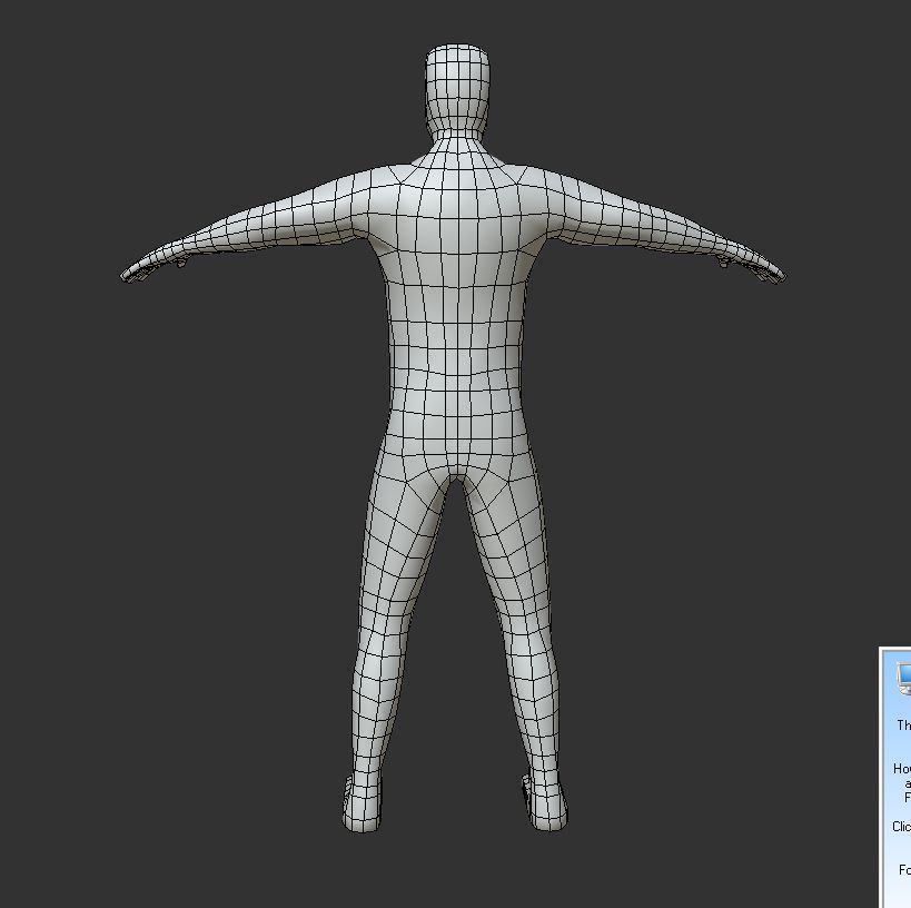 Low Poly Base Human Male Character Low-poly 3D model_1