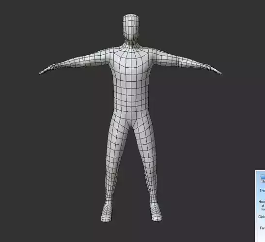Low Poly Base Human Male Character Low-poly 3D model