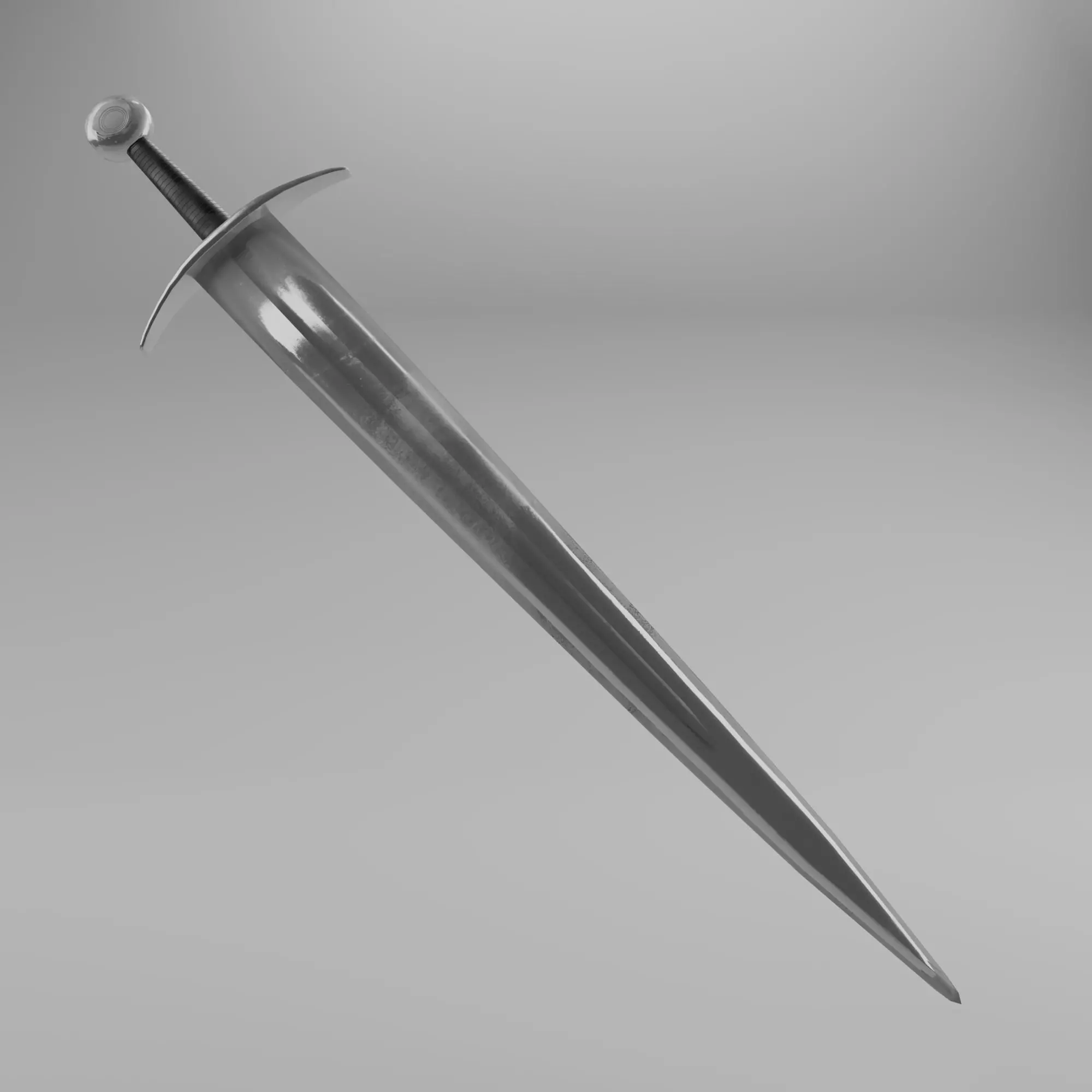 short sword from Europe Low-poly 3D model