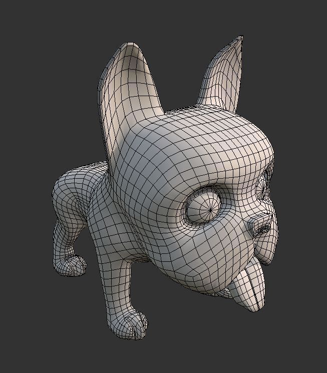 Dog Character Base Model Low-poly 3D model_2
