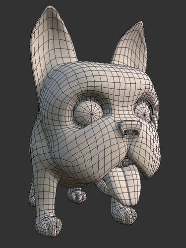 Dog Character Base Model Low-poly 3D model