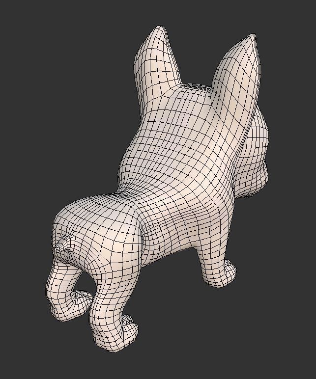 Dog Character Base Model Low-poly 3D model_4
