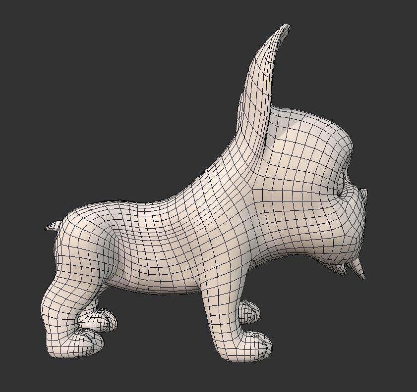 Dog Character Base Model Low-poly 3D model_3