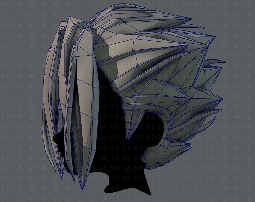 3D Hair style for boy V29 Low-poly 3D model_31