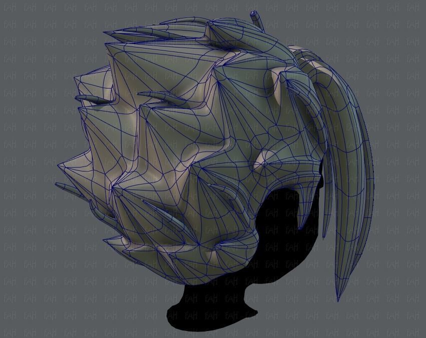 3D Hair style for boy V29 Low-poly 3D model_12