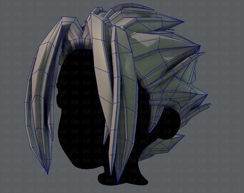 3D Hair style for boy V29 Low-poly 3D model_32