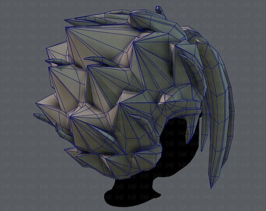 3D Hair style for boy V29 Low-poly 3D model_28