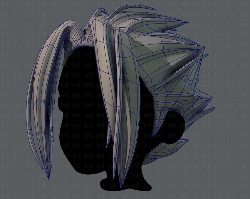 3D Hair style for boy V29 Low-poly 3D model_16