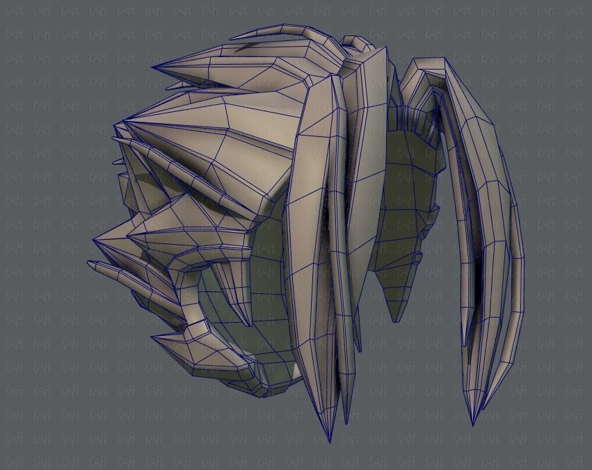 3D Hair style for boy V29 Low-poly 3D model_44