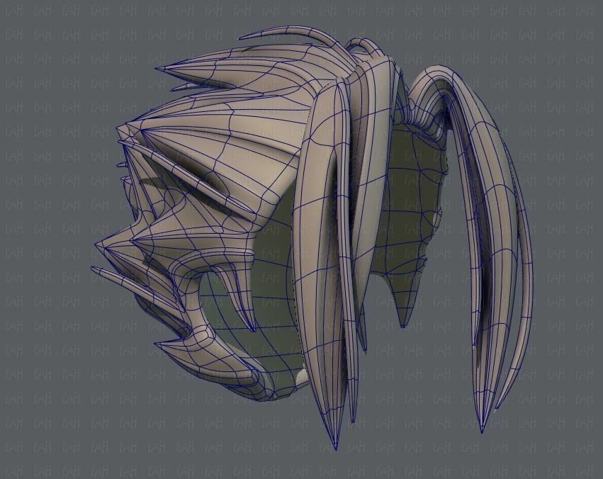 3D Hair style for boy V29 Low-poly 3D model_42