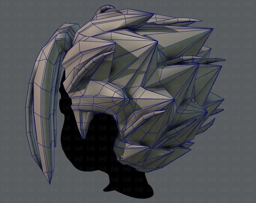 3D Hair style for boy V29 Low-poly 3D model_30