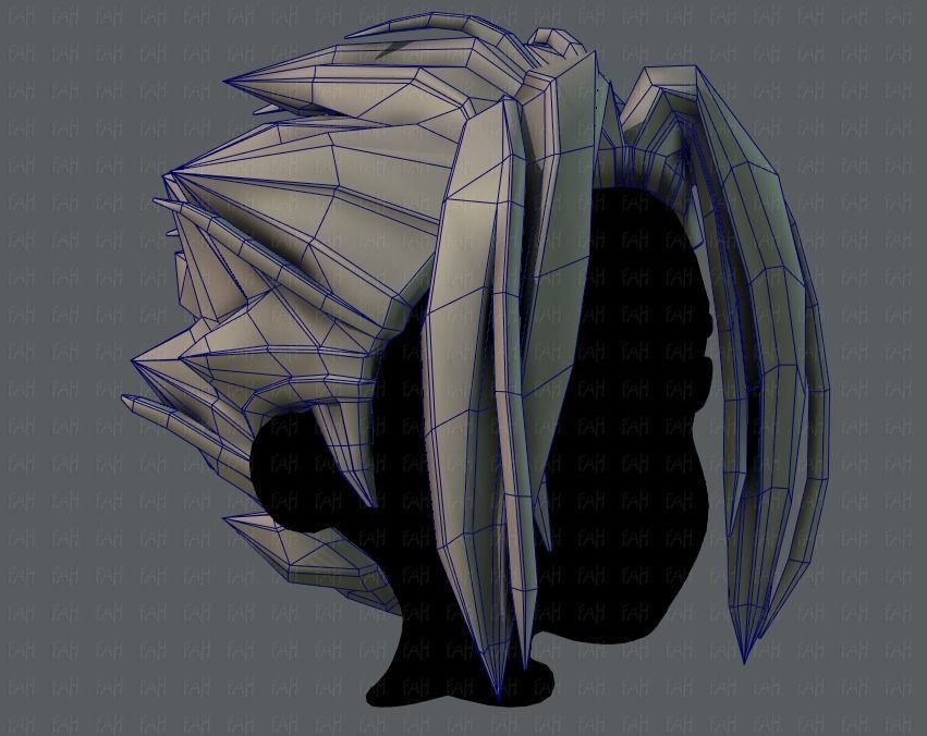 3D Hair style for boy V29 Low-poly 3D model_26