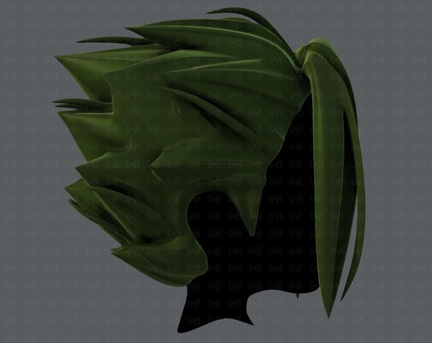 3D Hair style for boy V29 Low-poly 3D model_3