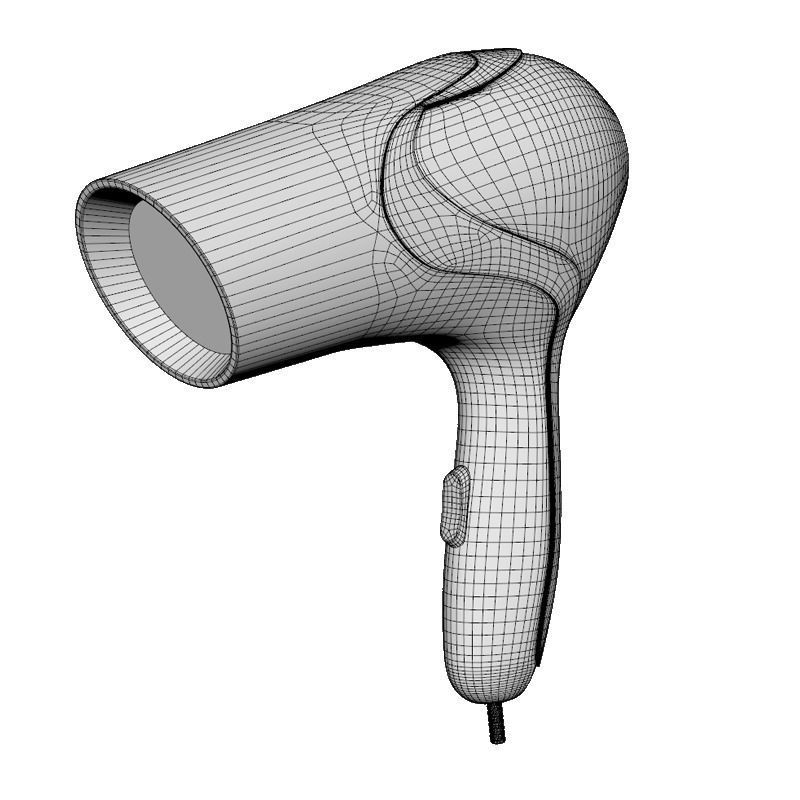 PANASONIC EH ND11 HAIR DRYER WHITE 3D model_13