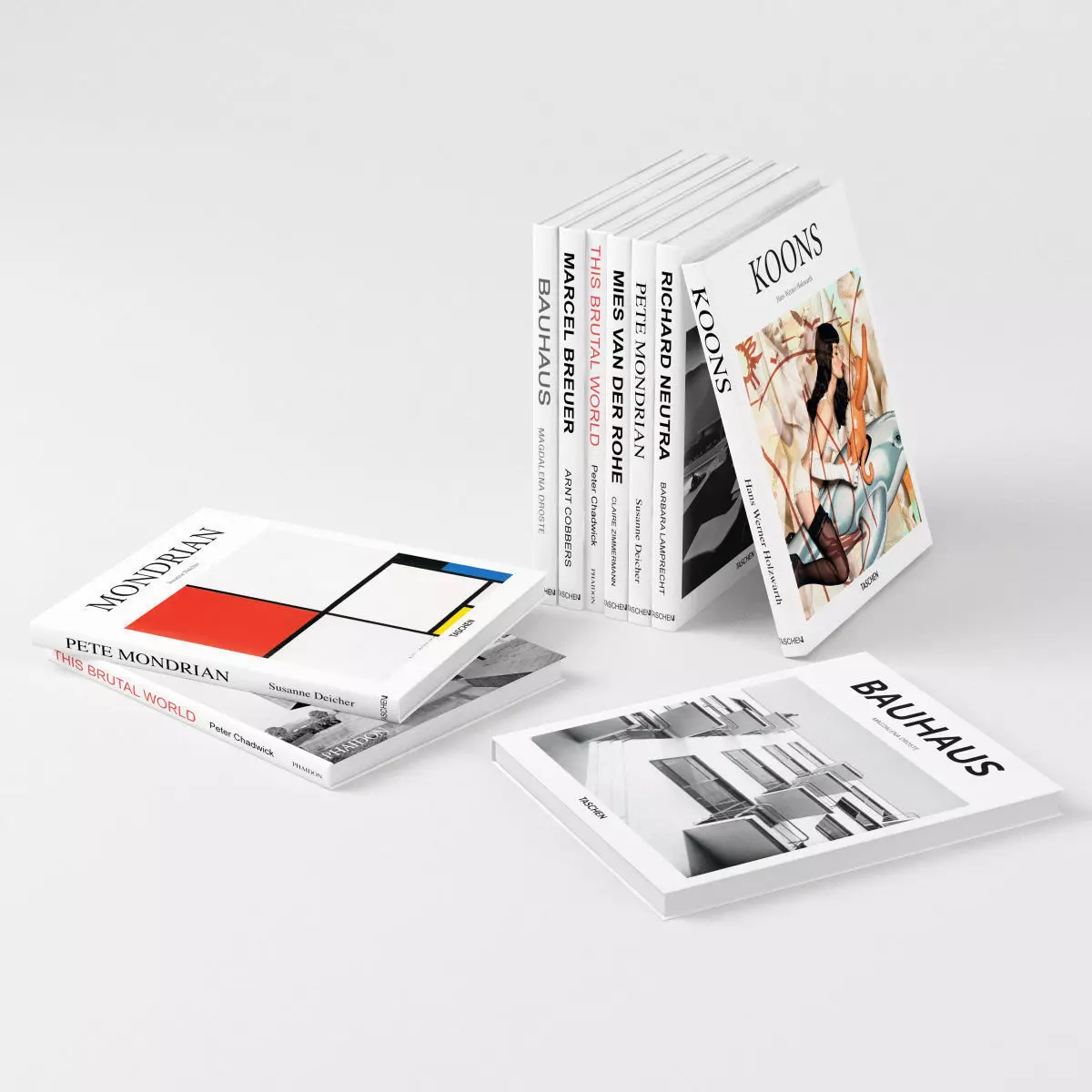 Bauhaus Books decorative set 3D model_0