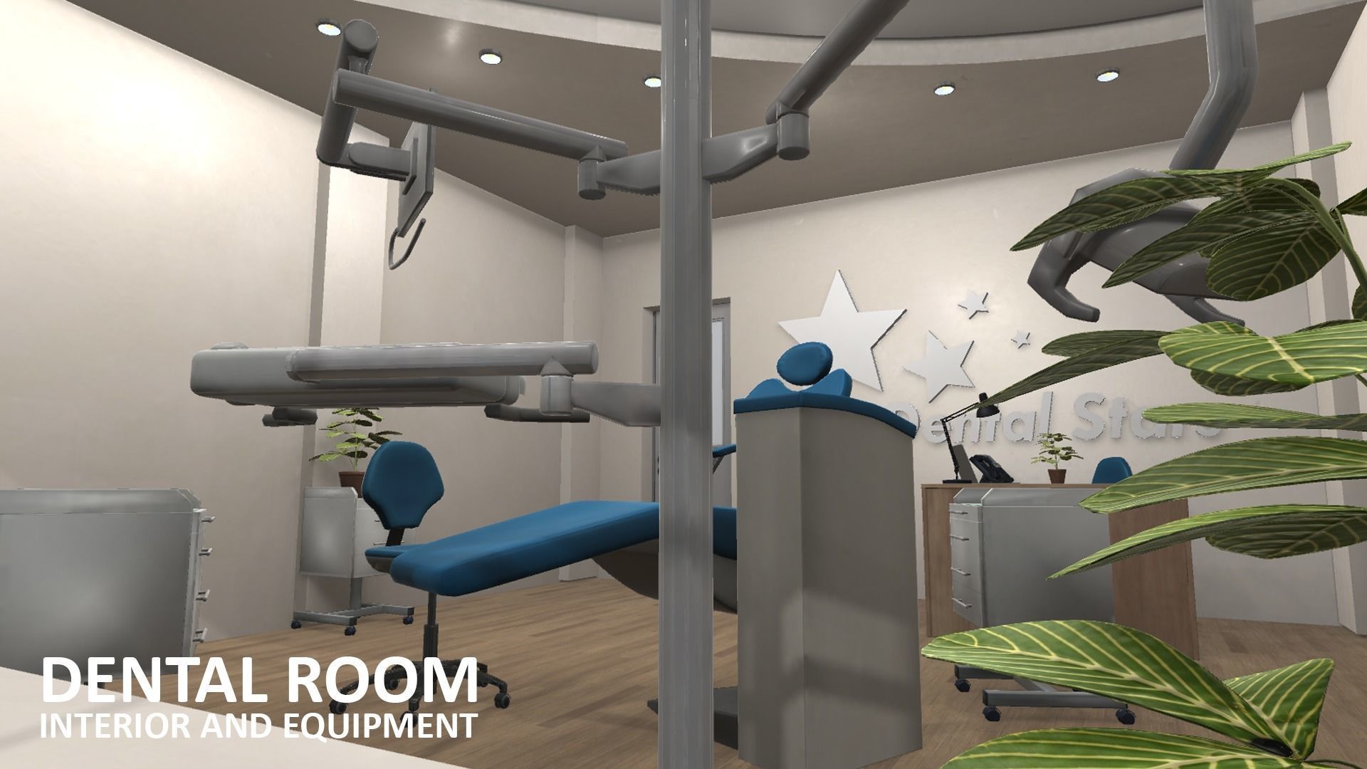 Dental room - interior and equipment Low-poly 3D model_14