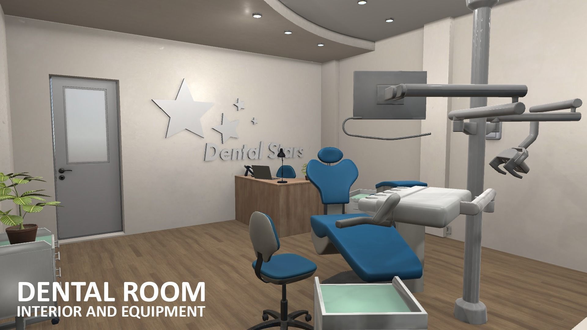 Dental room - interior and equipment Low-poly 3D model_15