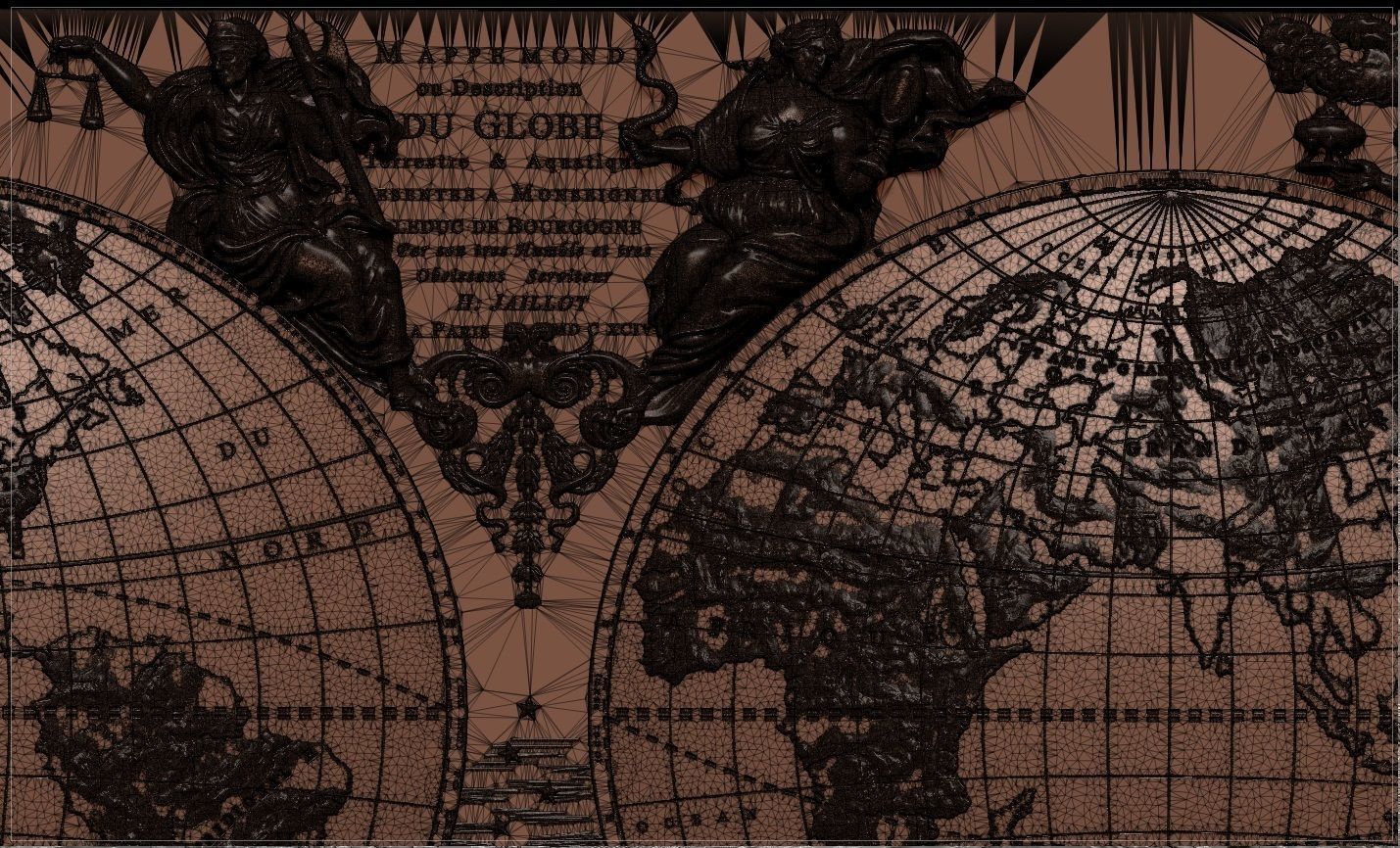 ancient map of the world       3D model_8