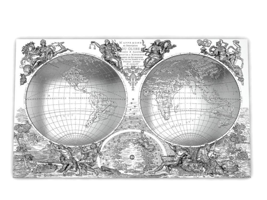 ancient map of the world       3D model_4
