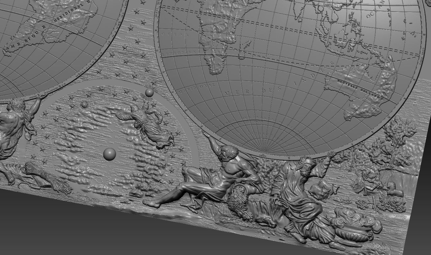 ancient map of the world       3D model_5