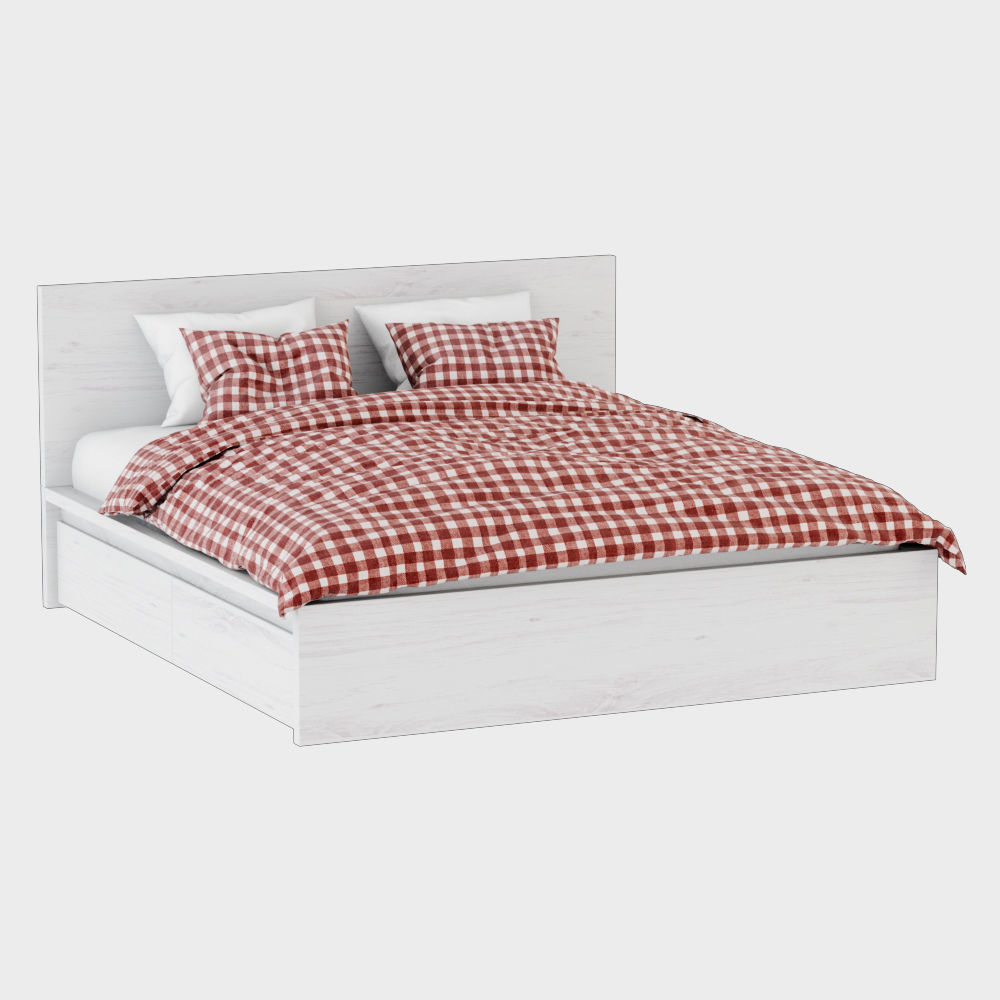 Bed Malm 3D model_1