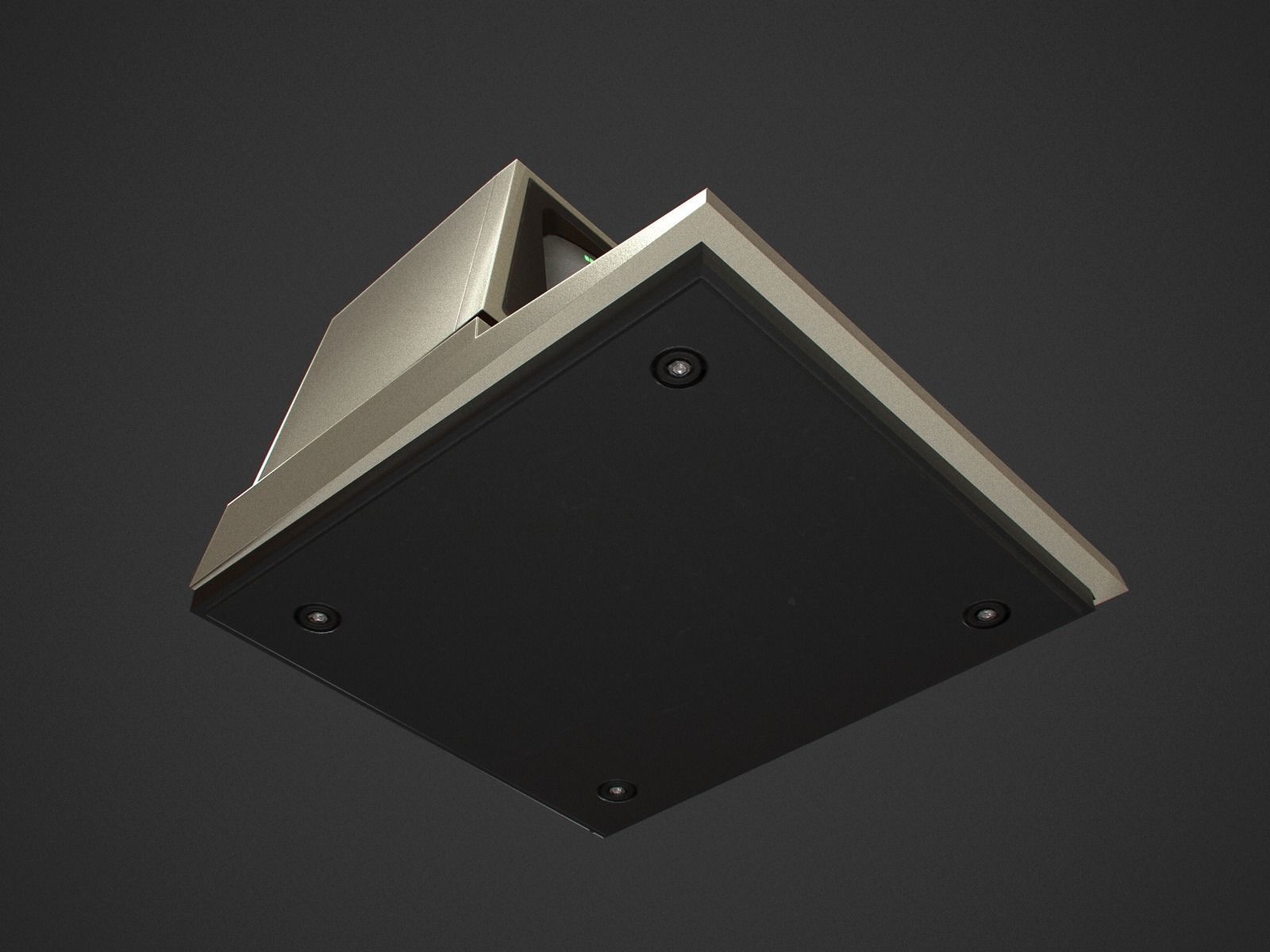 Retro computer Low-poly 3D model_6