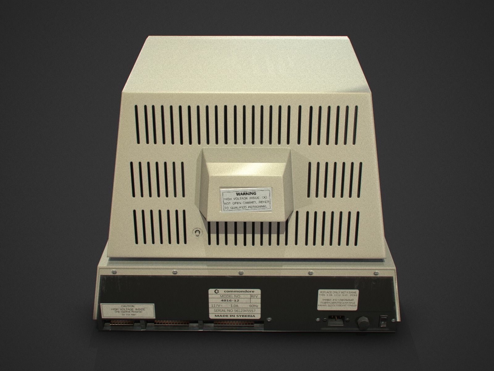 Retro computer Low-poly 3D model_5