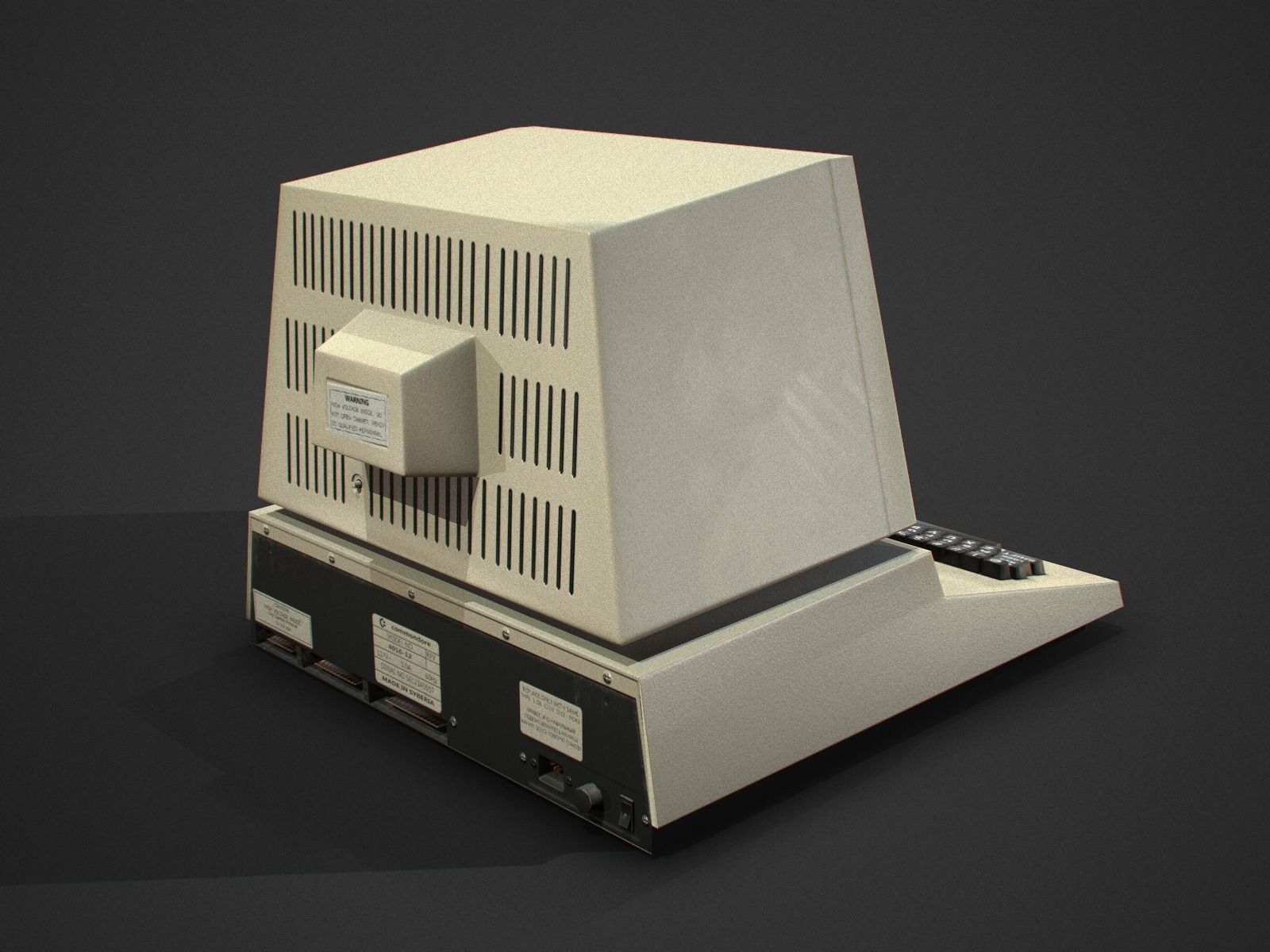 Retro computer Low-poly 3D model_4