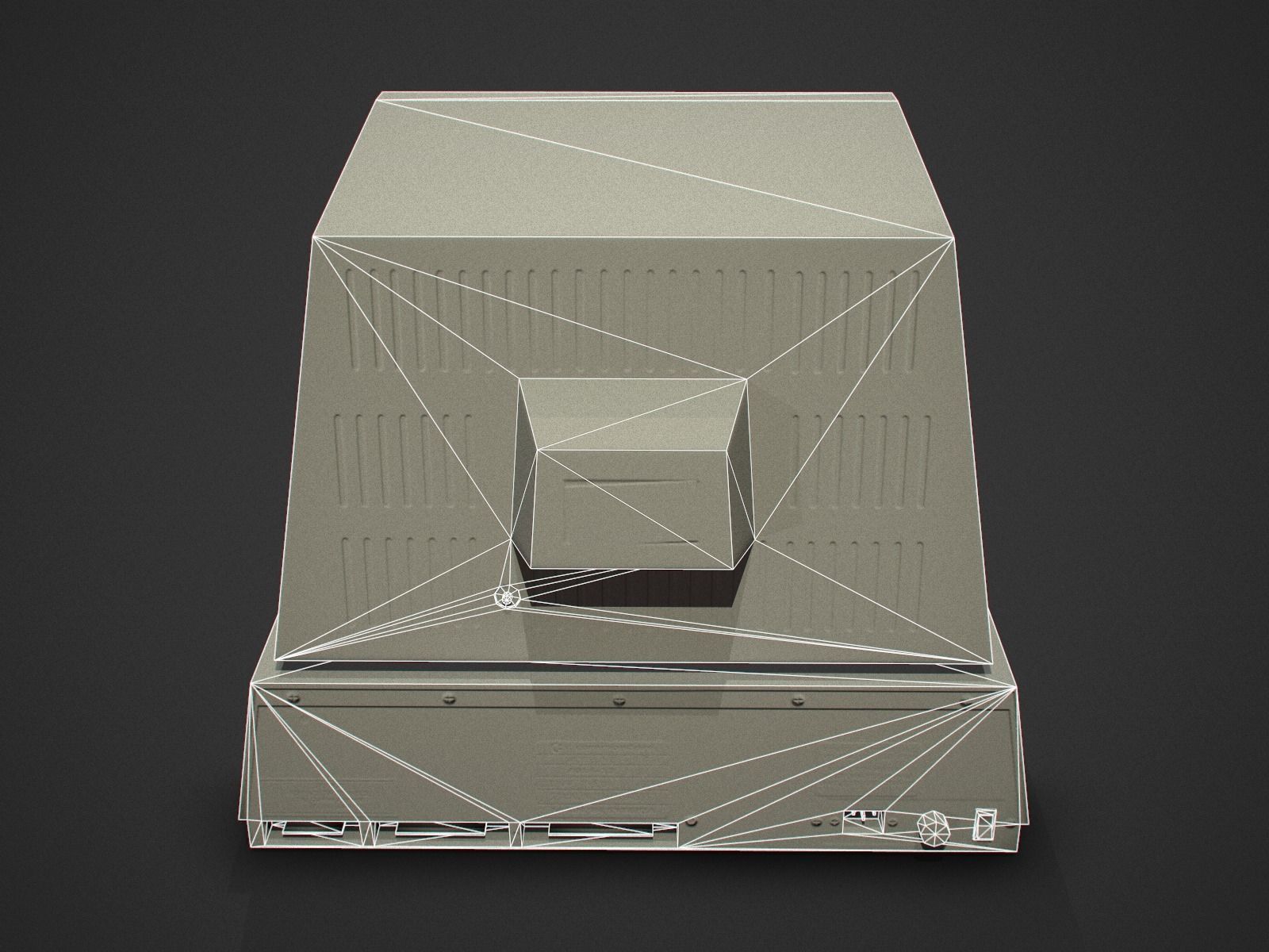 Retro computer Low-poly 3D model_10