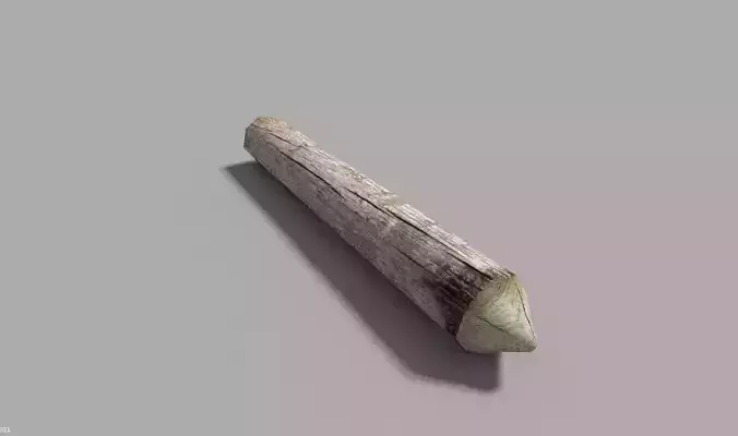 low poly wood log 2 Low-poly 3D model