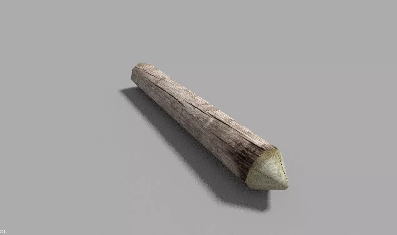 low poly wood log 2 Low-poly 3D model_0