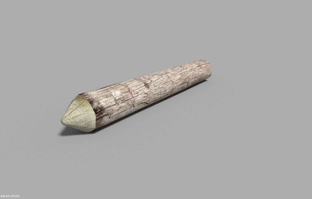 low poly wood log 2 Low-poly 3D model_1