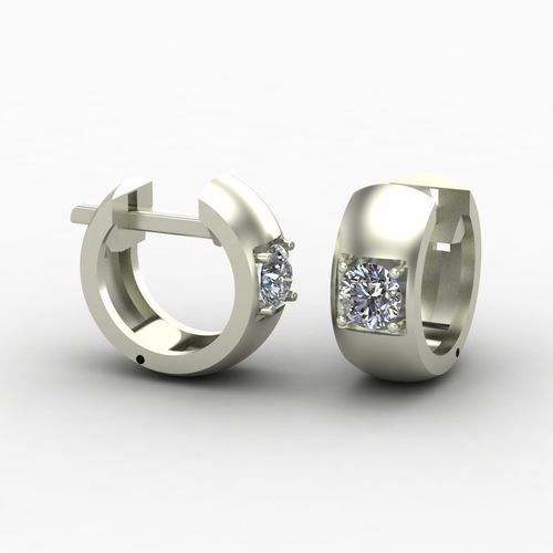 Earrings with Diamonds 3D print model