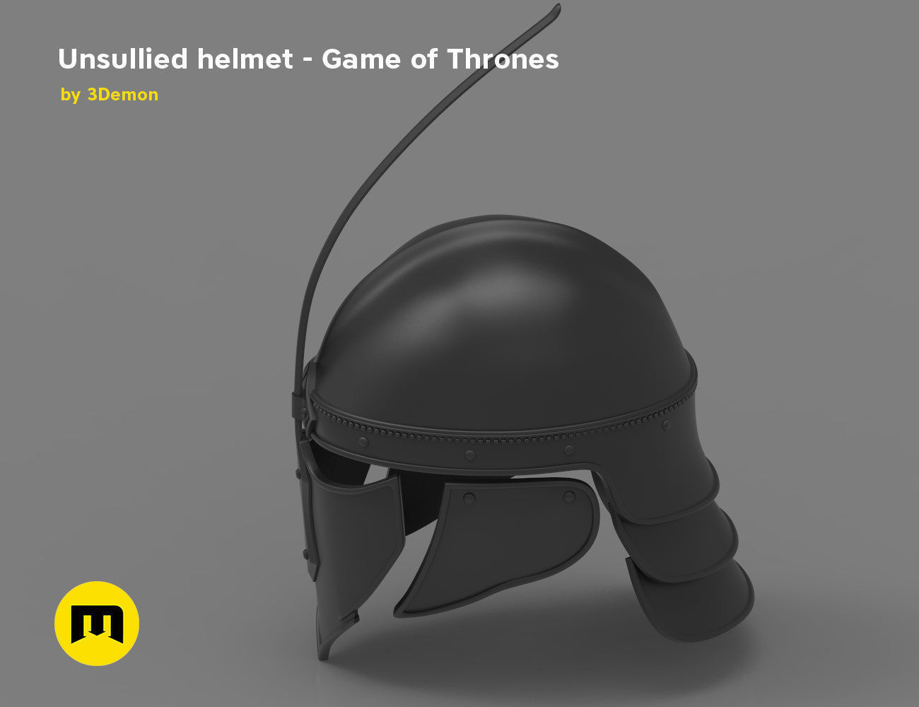 Game of Thrones Unsullied Helmet 3D print model_3
