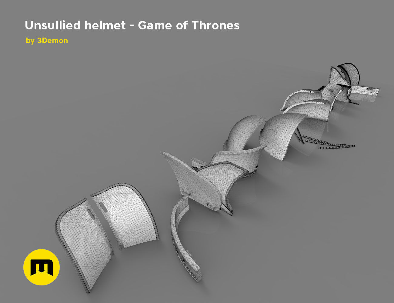 Game of Thrones Unsullied Helmet 3D print model_29